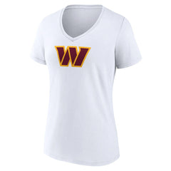 Women's Primary Team Logo V-Neck T-Shirt - Washington Commanders T-shirts