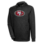 Antigua Action Chenille Pullover Hoodie - San Francisco 49ers Hoodies