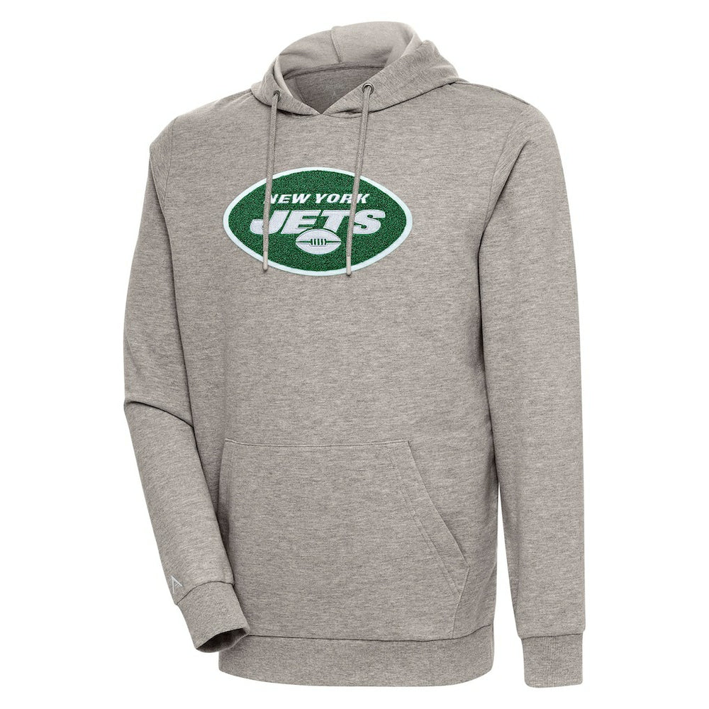 Antigua Action Chenille Pullover Hoodie - New York Jets Hoodies