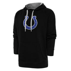Antigua Victory Chenille Pullover Hoodie - Indianapolis Colts Hoodies