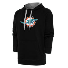 Antigua Victory Chenille Pullover Hoodie - Miami Dolphins Hoodies