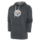 Antigua Victory Chenille Pullover Hoodie - Pittsburgh Steelers Hoodies