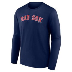 Navy Boston Red Sox Wordmark Long Sleeve T-Shirt