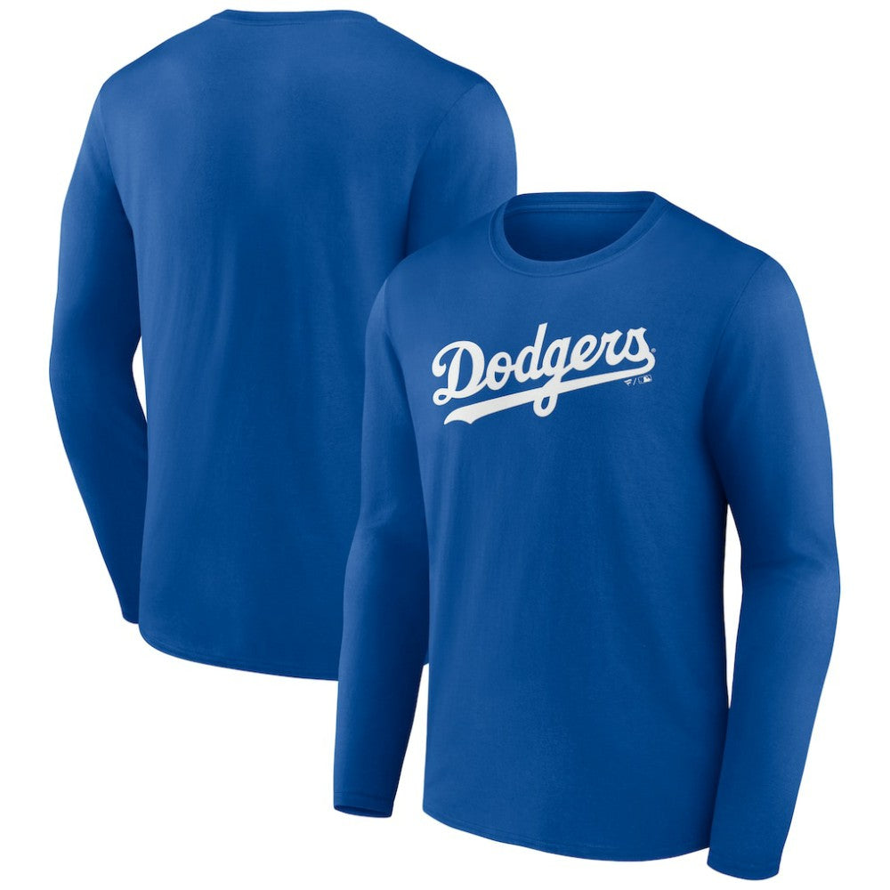 Royal Los Angeles Dodgers Wordmark Long Sleeve T-Shirt