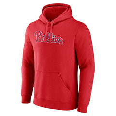 Red Philadelphia Phillies Official Wordmark Pullover Hoodie