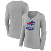 Women's Logo Team Lockup Long Sleeve V-Neck T-Shirt - Buffalo Bills T-shirts