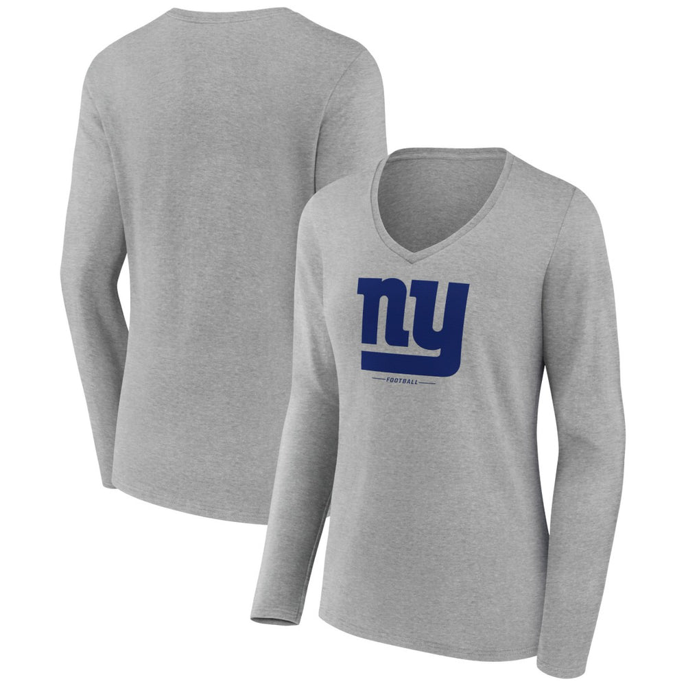 Women's Logo Team Lockup Long Sleeve V-Neck T-Shirt - New York Giants T-shirts