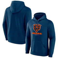 Logo Team Lockup Fitted Pullover Hoodie - Chicago Bears Hoodies