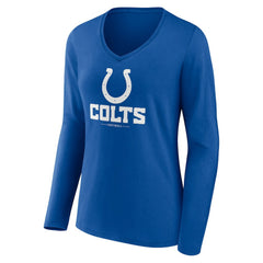 Women's Logo Team Lockup Long Sleeve V-Neck T-Shirt - Indianapolis Colts T-shirts