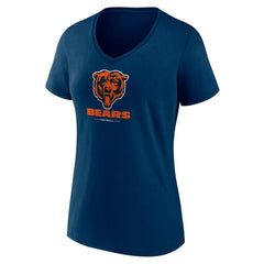 Women's Logo Team Lockup V-Neck T-Shirt - Chicago Bears T-shirts