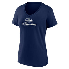 Women's Logo Team Lockup V-Neck T-Shirt - Seattle Seahawks T-shirts