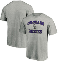 Heather Gray Colorado Rockies Heart & Soul T-Shirt