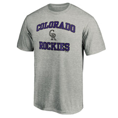 Heather Gray Colorado Rockies Heart & Soul T-Shirt