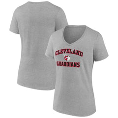 Gray Cleveland Guardians Women's Heart and Soul V-Neck T-Shirt