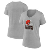 Women's Logo Team Lockup V-Neck T-Shirt - Cleveland Browns T-shirts