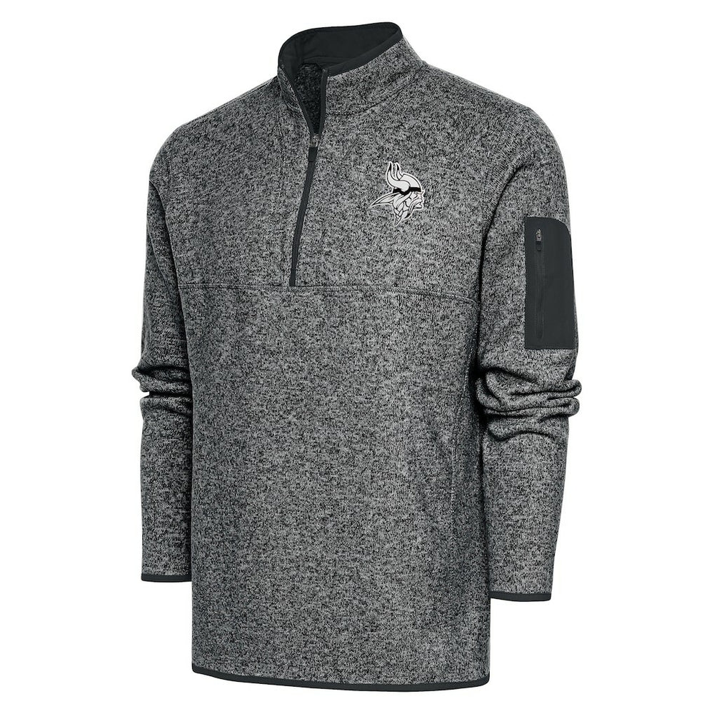 Antigua Metallic Logo Fortune Quarter-Zip Jacket - Minnesota Vikings Jackets
