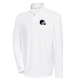 Antigua Metallic Logo Tribute Quarter-Zip Top - Cleveland Browns Tops