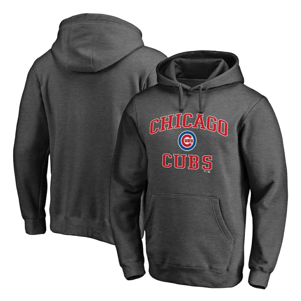 Charcoal Chicago Cubs Heart and Soul Pullover Hoodie