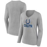 Women's Logo Team Lockup Long Sleeve V-Neck T-Shirt - Indianapolis Colts T-shirts