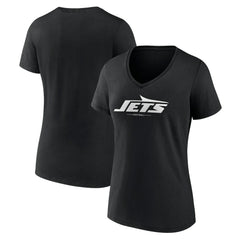Women's Logo Team Lockup V-Neck T-Shirt - New York Jets T-shirts