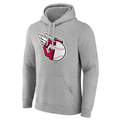 Gray Cleveland Guardians Official Team Logo Pullover Hoodie