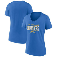 Women's Nostalgia V-Neck T-Shirt - Los Angeles Chargers T-shirts