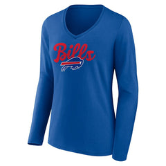 Women's Freehand Team Long Sleeve V-Neck T-Shirt - Buffalo Bills T-shirts