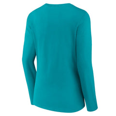 Women's Freehand Team Long Sleeve V-Neck T-Shirt - Miami Dolphins T-shirts
