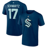 NHL Jaden Schwartz Seattle Kraken Fanatics Special Edition 2.0 Name & Number T-Shirt