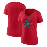 Red Arizona Diamondbacks Women's Official Logo V-Neck T-Shirt