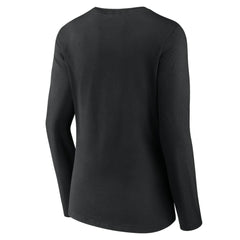 Black San Francisco Giants Women's Victory Script Long Sleeve V-Neck T-Shirt