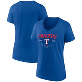 Royal Texas Rangers Women's Live For It Team V-Neck T-Shirt