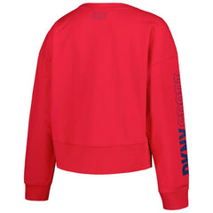 Red St. Louis Cardinals DKNY Sport Women's Lily V-Neck Pullover Sweatshirt