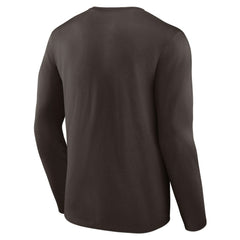 Brown San Diego Padres Team Lockup Long Sleeve T-Shirt