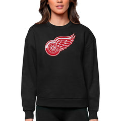 NHL Detroit Red Wings Antigua Women's Team Logo Victory Crewneck Pullover Sweatshirt