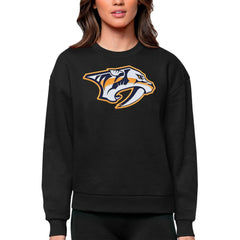 NHL Nashville Predators Antigua Women's Team Logo Victory Crewneck Pullover Sweatshirt