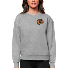 NHL Chicago Blackhawks Antigua Women's Victory Crewneck Pullover Sweatshirt