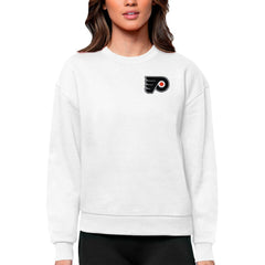 NHL Philadelphia Flyers Antigua Women's Victory Crewneck Pullover Sweatshirt