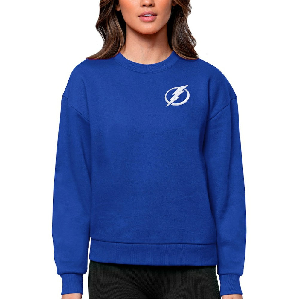 NHL Tampa Bay Lightning Antigua Women's Victory Crewneck Pullover Sweatshirt