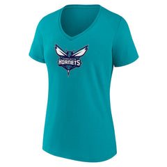 Charlotte Hornets Women's Logo V-Neck T-Shirt