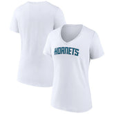 Charlotte Hornets Women's Wordmark V-Neck T-Shirt