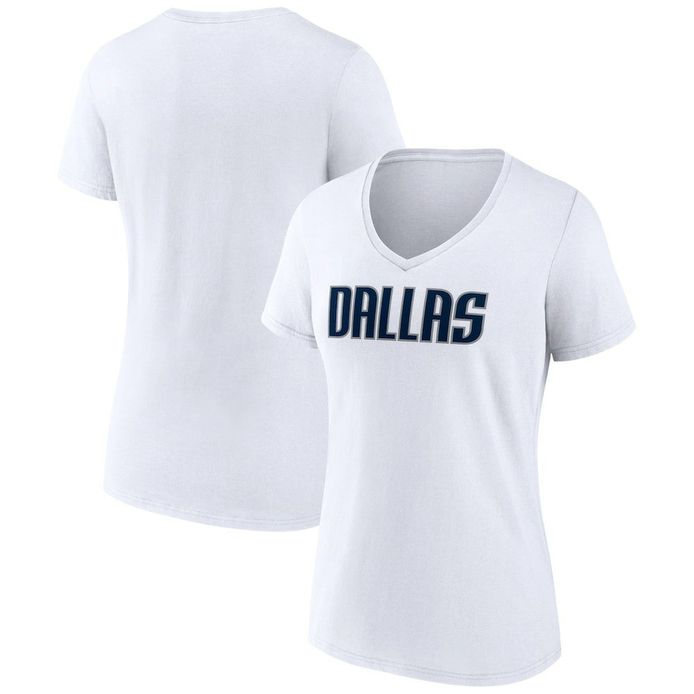 Dallas Mavericks Women's Wordmark V-Neck T-Shirt sale