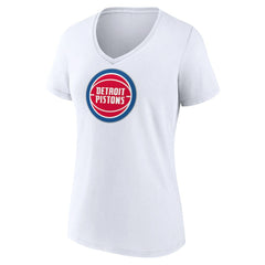 Detroit Pistons Women's Logo V-Neck T-Shirt sale