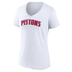 Detroit Pistons Women's Wordmark V-Neck T-Shirt sale