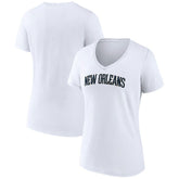 New Orleans Pelicans Women's Wordmark V-Neck T-Shirt