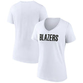 Portland Trail Blazers Women's Wordmark V-Neck T-Shirt