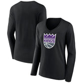 Sacramento Kings Women's Logo Long Sleeve V-Neck T-Shirt