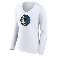 Dallas Mavericks Women's Logo Long Sleeve V-Neck T-Shirt sale