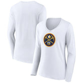 Denver Nuggets Women's Logo Long Sleeve V-Neck T-Shirt sale