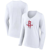 Houston Rockets Women's Logo Long Sleeve V-Neck T-Shirt